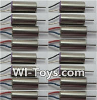Wltoys Q343 Spare Parts-07-02 clockwise rotating Motor with Red and Blue wire(8pcs) & counterclockwise Reversing-rotating Motor with Black and white wire(8pcs),Wltoys Q343 RC Quadcopter Drone Spare Parts Accessories,Wltoys Model Q343 Q343B Q343C Replaceme