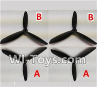 Wltoys Q353 Spare Parts-09-02 Q323-09 Main rotor blades,Propellers(4pcs-2A+2B),Wltoys Q353 RC Quadcopter Drone Spare Parts Accessories,Wltoys Model Q353 Aeroamphibious Air Land Sea Mode Replacement Parts