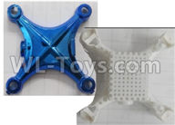 Wltoys Q606 Spare parts-01-01 Upper and bottom shell cover-Blue,Wltoys Q606 RC Quadcopter Drone Spare Parts Accessories,Wltoys Model Q616 Mini Drone Replacement Accessories