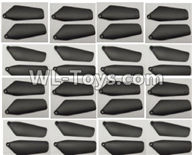 Wltoys Q626 Q626-B Parts-21-02 Main rotor blades,Propellers(32pcs)-Black,Wltoys Q626 Q626-B RC Quadcopter Drone Spare Parts Accessories,Wltoys Model Q626 Replacement Accessories