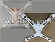Wltoys Q696 Parts-01-01 Upper and Bottom body shell cover,Wltoys Q696 RC Quadcopter Drone Spare Parts Accessories,Wltoys Model Q696 Replacement Accessories