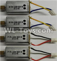Wltoys Q696 Parts-22-01 Reversing-rotating Motor with Black and Yellow wire(2pcs) & rotating Motor with red and Black wire(2pcs),Wltoys Q696 RC Quadcopter Drone Spare Parts Accessories,Wltoys Model Q696 Replacement Accessories