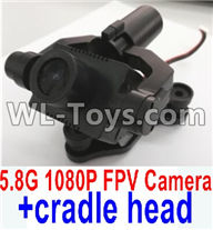 Wltoys Q696 Parts-38 Q696-A-01 5.8G 1080P FPV Camera unit with hollow cup cradle head,Wltoys Q696 RC Quadcopter Drone Spare Parts Accessories,Wltoys Model Q696 Replacement Accessories