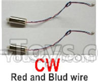 Wltoys-Q838-E Main motor with Red and Blue wire(2pcs-CW,Clockwise)-Q838-E-17,Wltoys Q838-E Parts,Wltoys Q838-E RC Drone Parts