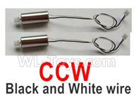 Wltoys-Q838-E Main motor with Black and White Wire(2pcs-CCW-Counterclockwise)-Q838-E-18,Wltoys Q838-E Parts,Wltoys Q838-E RC Drone Parts