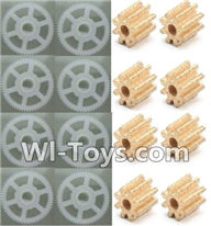 Wltoys V686 V686G V686K parts-23 Main gear(8pcs) & Small coper gear for Motor(8pcs) For Wltoys V686 V686G Quadcopter parts,V686 Drone Spare parts