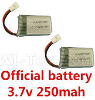 Wltoys V911S Parts-14-02 V966.016 Official 3.7v 250mah battery(2pcs),Wltoys V911 RC Helicopter spare parts accessories,2.4G 4CH 6-Aixs Gyro Flybarless WLtech V911S Parts