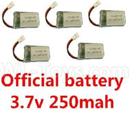 Wltoys V911S Parts-14-03 V966.016 Official 3.7v 250mah battery(5pcs),Wltoys V911 RC Helicopter spare parts accessories,2.4G 4CH 6-Aixs Gyro Flybarless WLtech V911S Parts
