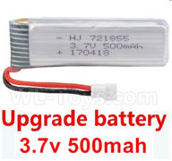 Wltoys V911S Parts-15-01 Upgrade 3.7v 500mah 25C battery(1pcs)-58X17x8mm-Weight-14g,Wltoys V911 RC Helicopter spare parts accessories,2.4G 4CH 6-Aixs Gyro Flybarless WLtech V911S Parts
