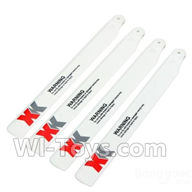 XK K124 Parts-04 Propellers,Main blades(4pcs)-Red For XK K124 helicopter Spare parts,EC145 6CH Flybarless RC Helicopter parts