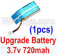 XK K124 Parts-12 Upgrade battery 3.7v 720mah(1pcs) For XK K124 helicopter Spare parts,EC145 6CH Flybarless RC Helicopter parts