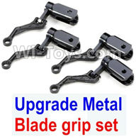 XK K124 Parts-33 Upgrade Metal blade grip set unit(Main grip set(3pcs) & link rod(3pcs) & Bearing(4pcs)) For XK K124 helicopter Spare parts,EC145 6CH Flybarless RC Helicopter parts