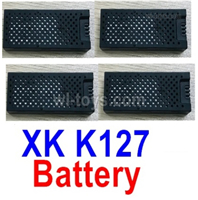 Wltoys XK K127 RC Battery Pack Parts.K127.0010.4pcs.3.7V 400mAh 20C Lipo Battery.XK EAGLE K127 RC Helicopter Replacement Accessories.