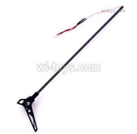 Wltoys XK K127 Tail rod assembly Parts.K127.0014.It include the Tail motor,Tail motor seat,Long tail pipe,Tail wing.XK EAGLE K127 RC Helicopter Replacement Accessories.