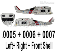 Wltoys K270 Parts K270.0005 Left Hull Set.WLtoys XK K270 RC Helicopter Accessories,UH-60L Black Hawk,K270 Rescue helicopter spare parts