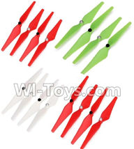 XK X380 Parts-06 Upgrade Propellers,Main rotor blades(4x Green,8X Red,4X White)-(Total 8X CW,8X CCW)-Length-9.4 inches Spare Parts Accessories for Wltoys XK X380 RC Drone,RC Quadcopter Aircraft
