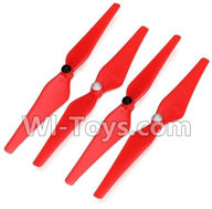 XK X380 Parts-08 Upgrade Propellers,Main rotor blades(Red)-(Total 2X CW,2X CCW)-Length-9.4 inches Spare Parts Accessories for Wltoys XK X380 RC Drone,RC Quadcopter Aircraft