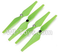XK X380 Parts-09 Upgrade Propellers,Main rotor blades(Green)-(Total 2X CW,2X CCW)-Length-9.4 inches Spare Parts Accessories for Wltoys XK X380 RC Drone,RC Quadcopter Aircraft