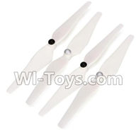 XK X380 Parts-10 Upgrade Propellers,Main rotor blades(White)-(Total 2X CW,2X CCW)-Length-9.4 inches Spare Parts Accessories for Wltoys XK X380 RC Drone,RC Quadcopter Aircraft