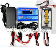 XK X380 Parts-29 Upgrade Charger unit,Can charger 6x battery at the same time(Power & B6 Charger & 1-To-6 Parallel charging Board) Spare Parts Accessories for Wltoys XK X380 RC Drone,RC Quadcopter Aircraft