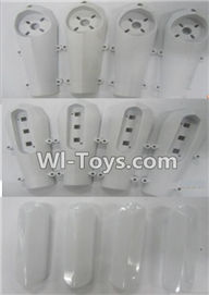 XK X500 Spare Parts-001 Upper and Bottom motor seat cover(Each 4pcs) & lampshade,Light cover(4pcs),XK X500 RC Quadcopter Drone Spare Parts,XK X500-A Replacement Accessories Parts