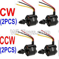 XK X500 Spare Parts-017-02 clockwise Rotating Brushless Motor(CW)-2pcs & counterclockwise Reversing-rotating Brushless Motor(CCW)-2pcs,XK X500 RC Quadcopter Drone Spare Parts,XK X500-A Replacement Accessories Parts