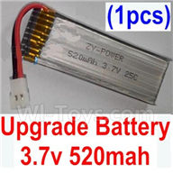 XK K110 K110S Parts-27 Upgrade 3.7v 520mah 25c Battery(1pcs) For Wltoys XK K110 K110S Helicopter parts,6ch Brushless Helicopter spare Accessories