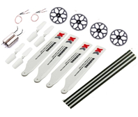 XK K110 K110S Parts-58 Crash set 2.It includes 4x long tail tube,4x propellers,4x main gear,4x tail blade,2x tail motor,2x tail wire) For Wltoys XK K110 K110S Helicopter parts,6ch Brushless Helicopter spare Accessories