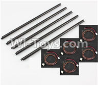 XK K120 Parts-14 Long tail pipe(5pcs) & Tail motor wire(10pcs) For Wltoys XK X120 Helicopter parts,6ch Brushless Helicopter spare parts