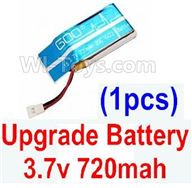 XK K123 Parts-18 Upgrade battery 3.7v 720mah(1pcs) For XK K123 helicopter Spare parts,AS350 6CH Flybarless RC Helicopter  parts