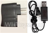 XK K123 Parts-26 USB-TO-socket Conversion plug & USB Charger For XK K123 helicopter Spare parts,AS350 6CH Flybarless RC Helicopter  parts