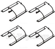 XK K123 Parts-48 Landing skid(4pcs) For XK K123 helicopter Spare parts,AS350 6CH Flybarless RC Helicopter  parts