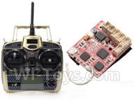 XK K123 Parts-51 Transmitter & Circuit board For XK K123 helicopter Spare parts,AS350 6CH Flybarless RC Helicopter  parts