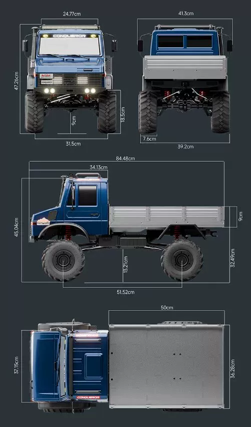 WLtoys 064308 1/6 RC Car – Big Shark 4WD Crawler Truck,Off-Road Crawler | Dual 775 Motors Wltoys-Car-All
