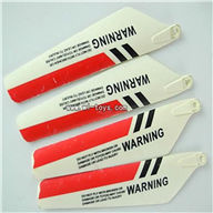 LS-222 LS222 rc helicopter parts-03 Main blades(4pcs-2A+2B)-Red