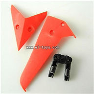 LS-222 LS222 helicopter parts-14 Horizontal wing & Vertical wing & Horizontal fixture-(Red)