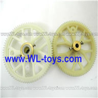 BR6508-Parts-08 Upper main gear with hollow pipe & Lower main gear with Copper sleeve