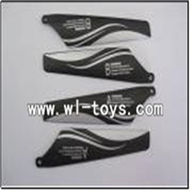 WLtoys V966 RC Helicopter parts Power Star 1 6CH Flybarless,Main Blades 4pcs/set Black-02