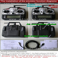 MJX F45 F645 rc Helicopter  Six-Channel Simulator-Include 2.4G transmitter function,model parts