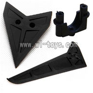 MJX-F649-parts-12 Horizontal wing and fixtures Verticall wing,MJX F49 F649 rc helicopter and mjxrc toys helikopter Accessories