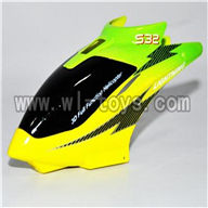 S39-parts-02 Head cover-(Green & Yellow & Black) SYMA S39 RC helicopter Spare Parts Syma TOYS model