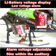 Lower voltage alarm for the FX078 FX059 FX037 li-battery to ensure timely return(unofficial) Feilun toys FX078 rc helicopter Spare parts