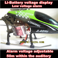 Lower voltage alarm for the FX078 FX059 FX037 li-battery to ensure timely return(unofficial) Feilun toys FX078 rc helicopter Spare parts