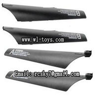 WL-V757-06-Main Blade(4pcs-2A+2B),WLtoys V757 RC Helicopter Parts WL-toys model