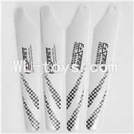 DFD F187 RC helicopter Parts-04 Main blades(4pcs-2A+2B)-White