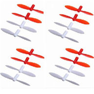 SanLianHuan CX-10 Quadcopter parts ,Upgrade SH CX-10 Rotor blades wholesale (Total 16pcs ,include 8x Red blades & 8x White blades)