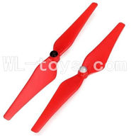 SH CX-20 RC Quadcopter SanLianHuan CX-20 Parts-04 Main rotor blades（1x Clockwise rotating & 1x Counterclockwise rotation）-Red