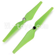 SH CX-20 RC Quadcopter SanLianHuan CX-20 Parts-05 Main rotor blades（1x Clockwise rotating & 1x Counterclockwise rotation）-Green