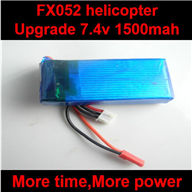FeiLun FX052 FX052C RC Helicopter Battery ,FX052 Upgrade 7.4v 1500mah Battery 20C Li-Poli