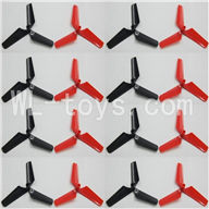 Skytech M60 RC Quadcopter Parts-03 Main rotor blades(16pcs-8X Black & 8X Red)